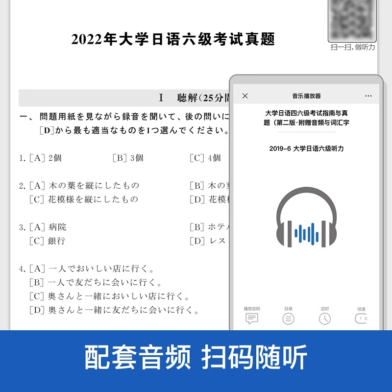 新版备考2024大学日语四六级考试指南与真题版附赠听力音频和词汇字帖CJT4CJT6大学日语4级四级真题六级考试词汇听力阅读语法试卷-图2