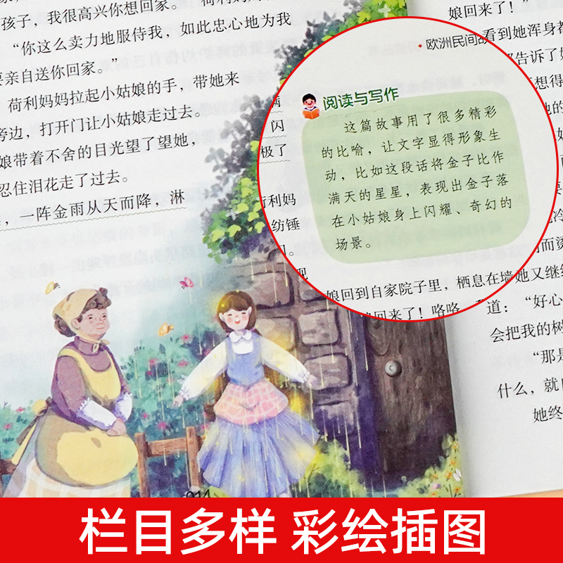 全套5册中国民间故事五年级上册必读的课外书正版欧洲非洲田螺姑娘精选列那狐的故事一千零一夜快乐读书吧5上课外阅读书籍老师推荐-图3