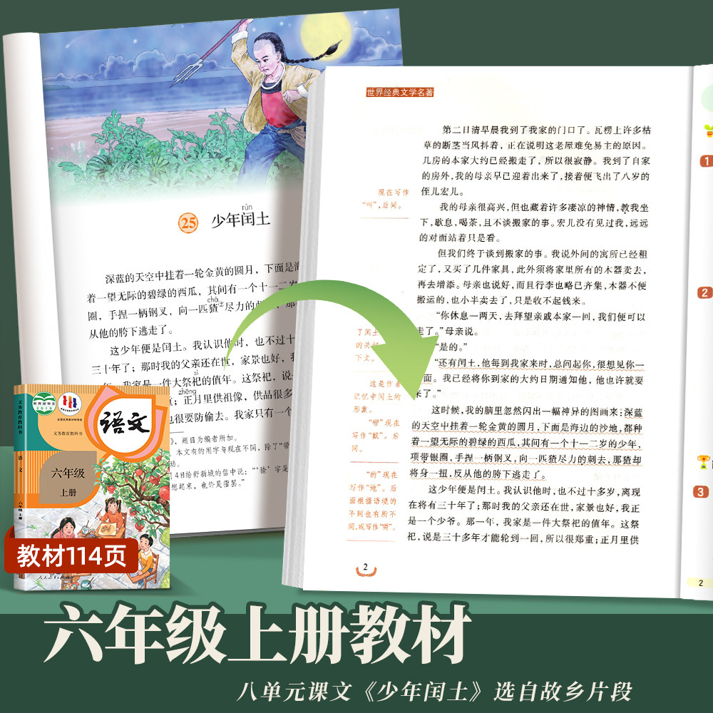 故乡 鲁迅原著正版 六年级必读课外书上册小学生课外阅读书籍鲁迅的书散文作品集呐喊彷徨朝花夕拾老师推荐鲁迅经典全集鲁迅读本,淘宝优惠券,粉丝福利购,淘宝优惠卷