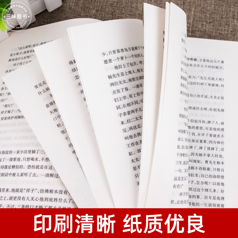 赠考点骆驼祥子原著正版老舍七年级下册必读完整版无删减名著课外书初一课外阅读书籍包含茶馆龙须沟现代当代文学作品集小说-图2