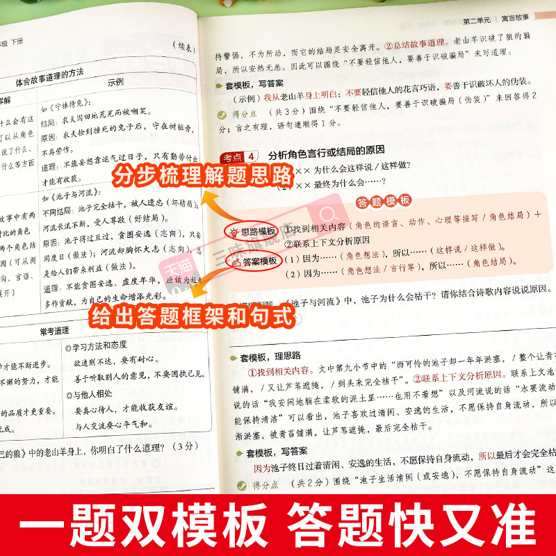 2022秋 小学生阅读理解与答题模板四 五 六年级上册下册一二三年级上下册语文阅读训练同步考点高分训练朗读语文阅读专项复习资料
