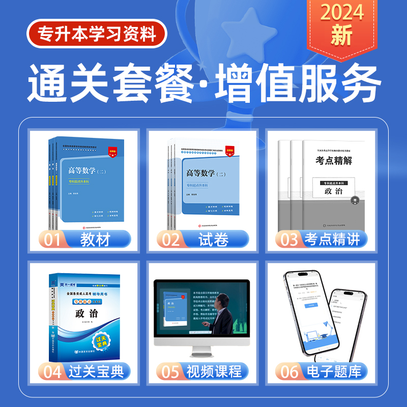 2024年成人高考专升本教材试卷复习资料自考成考专升本教材政治英语高数二一医学综语文民法教育生态学艺术概论历年真题试卷习题集 - 图0