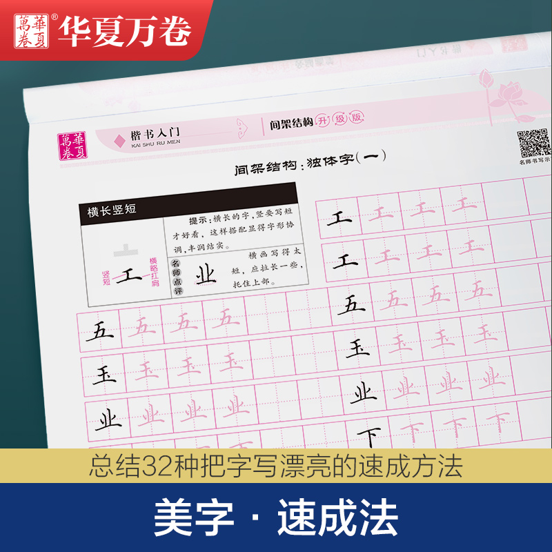 华夏万卷 楷书入门6件套 田英章楷书字帖钢笔字帖成人学生硬笔书法教程初学者基础字帖楷书入门基础训练成人男女练字帖练字本