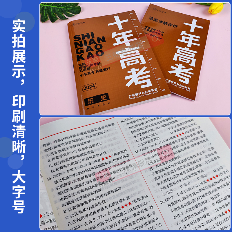 现货2024版十年高考历史一年好题含2023高考真题分类解析全国卷课标版高三历史备考一轮总复习资料精选必刷试题汇编高一高二文综 - 图1