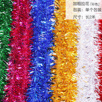 Christmas decorations colourful strips of flowers with a Christmas tree scene ambience arranged supplies Birthday Party Wedding