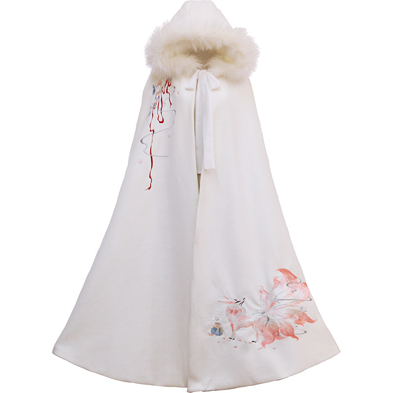 陛下兰他惜原创汉服九尾桃花狐斗篷 陛下兰他惜汉服