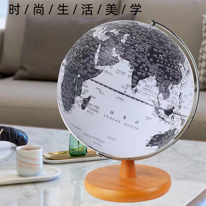 金球AR地球仪马卡龙公主粉儿童启蒙智能摆件发光触摸中英文插画 - 图2