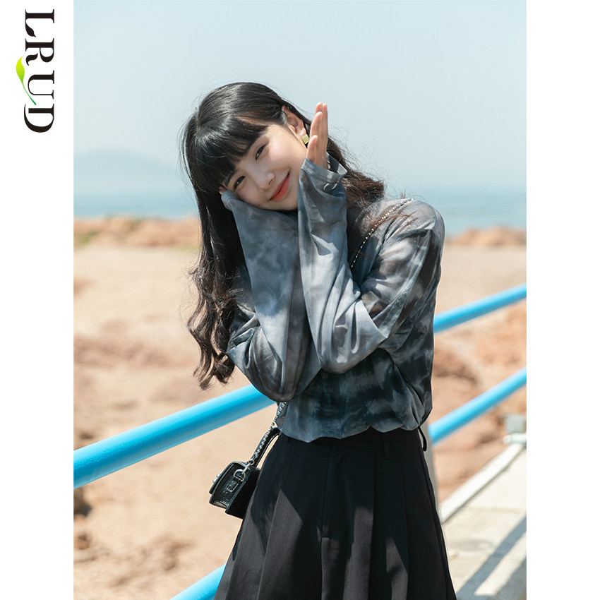 lrud长袖夏季宽松显瘦镂空防晒衫 lrud蕾丝衫/雪纺衫