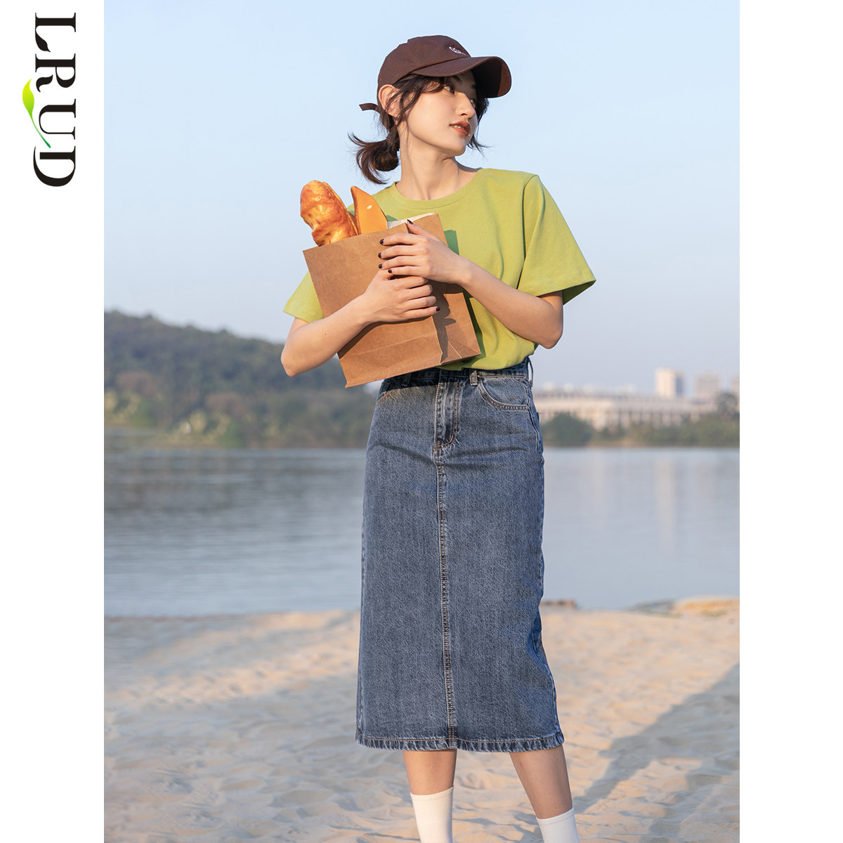 lrud粉色短袖女春2022年韩版t恤 lrudT恤