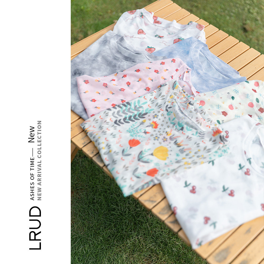 lrud漂亮t恤雪纺衫女夏2021长袖 lrud蕾丝衫/雪纺衫