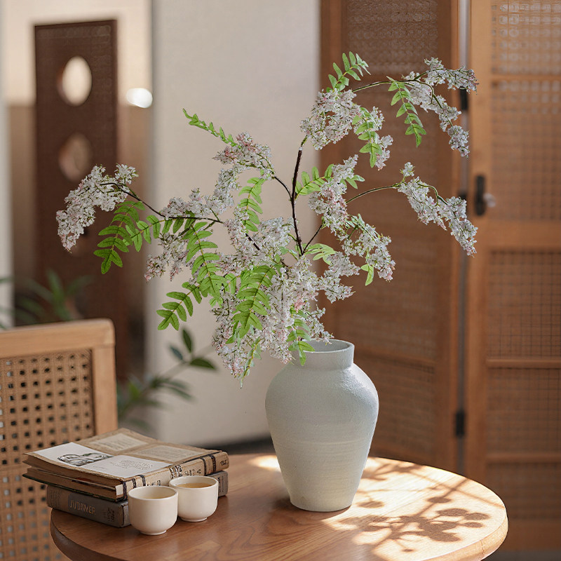 轻奢高端槐蕊仿真花摆设假花客厅餐桌插花绿植家居摆件装饰品花艺,淘宝优惠券,粉丝福利购,淘宝优惠卷