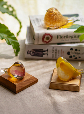 掬涵黑胡桃红樱桃实木摆件