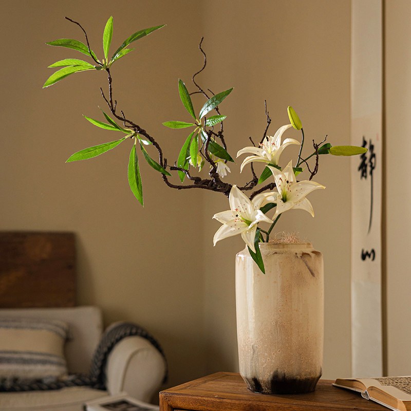 掬涵复古陶瓷花瓶摆件客厅插花新中式干花花器陶罐家居玄关装饰品,淘宝优惠券,粉丝福利购,淘宝优惠卷