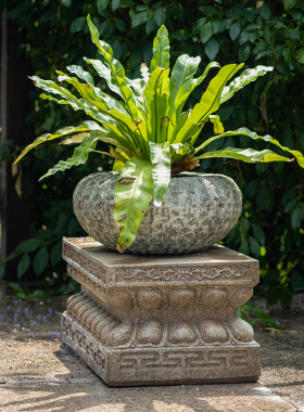 大象石墩庭院花园装饰摆件景观石