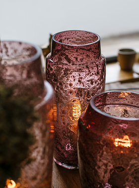 夹沙玻璃掬涵紫晶艺术