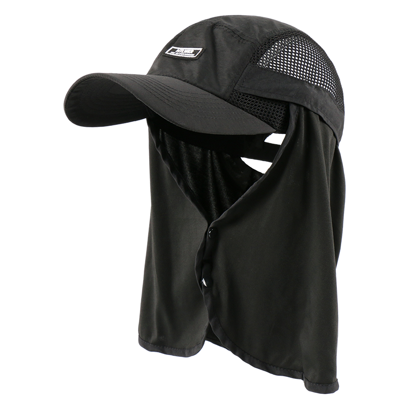 防晒帽男士夏季户外遮阳帽鸭舌帽子遮脸钓鱼面罩棒球骑车太阳帽男 - 图3