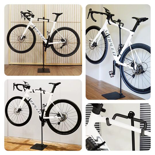 Xiaohongshu's same style floor-standing road bicycle indoor display stand household folding bicycle mountain bike parking rack