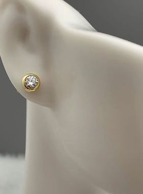 钛钢耳饰 简约百搭小气泡小圆豆耳钉女精致养耳洞耳饰不褪色饰品