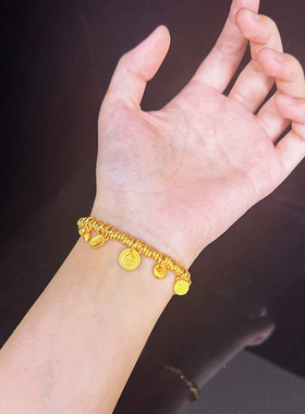 铜合金手链 新中式莲蓬福袋盘缠手链女高级感精致时尚手饰礼物