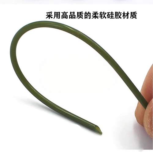 飞德钓2条装鱼钩套管欧鲤钓硅胶管线辫钓组配件鱼线套管橡胶管 - 图1