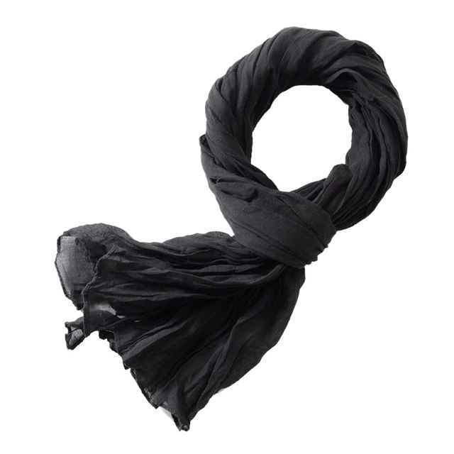 Pure cotton personalized pleated versatile style small scarf for boys