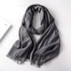 Autumn and winter striped Japanese men's black scarf