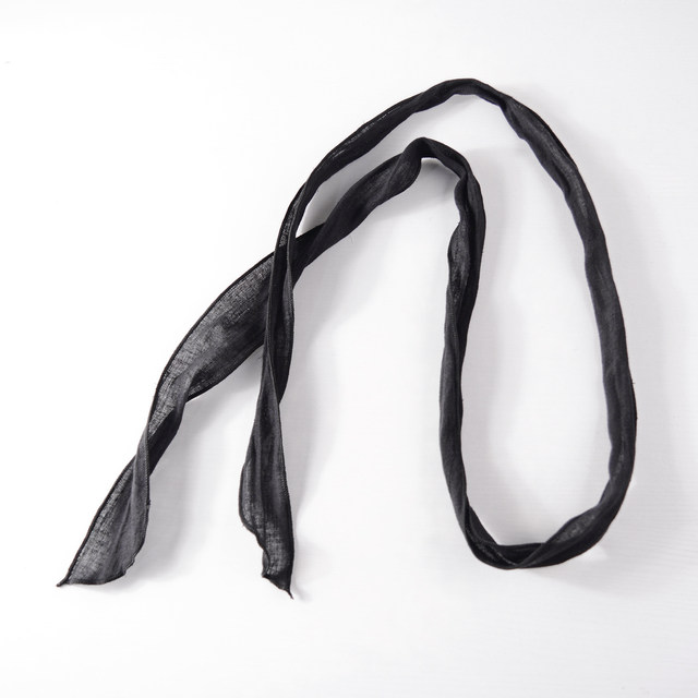 Linen silk scarves for women 2025 new solid color silk scarves for men and women long waistbands and scarves with long decorative strips