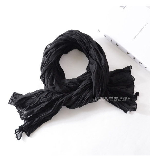 Pure cotton personalized pleated versatile style small scarf for boys