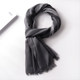 Autumn and winter striped Japanese men's black scarf
