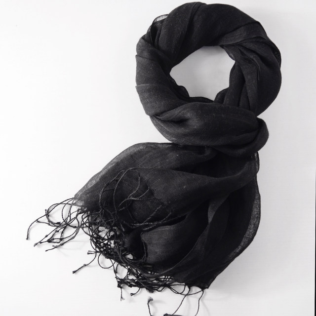Japanese minimalist high-quality rain and dew linen scarf
