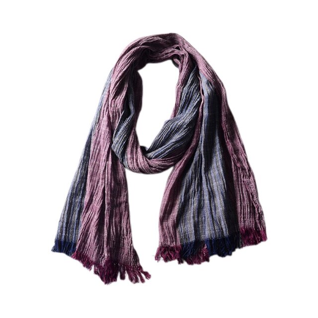 Spring, autumn and winter striped Korean style scarves for men and women