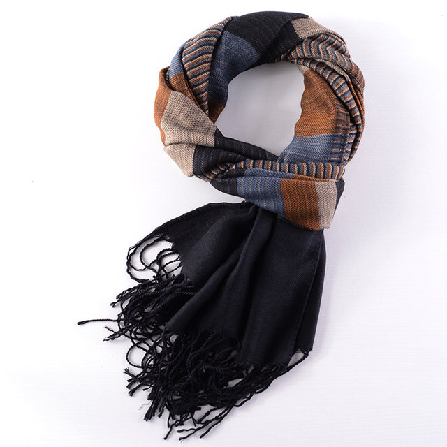 Personalized striped color matching high-end scarf for men and women