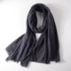 Japanese solid color thin scarf dark blue navy gray