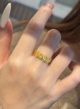 古法传承五帝钱戒指女款