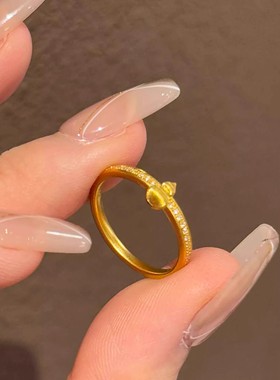 小红书爆款仿真金色戒指