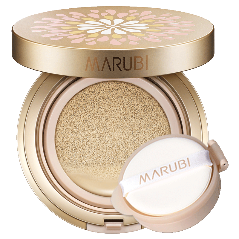 丸美鲜花遮瑕干皮保湿隔离气垫bb霜 marubi丸美红动BB霜