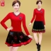 Slim 2019 Summer Square Dance Dance Trang phục mới Set Nữ dành cho người lớn Modal Tay áo ngắn Dance Dance Dress Váy - Khiêu vũ / Thể dục nhịp điệu / Thể dục dụng cụ