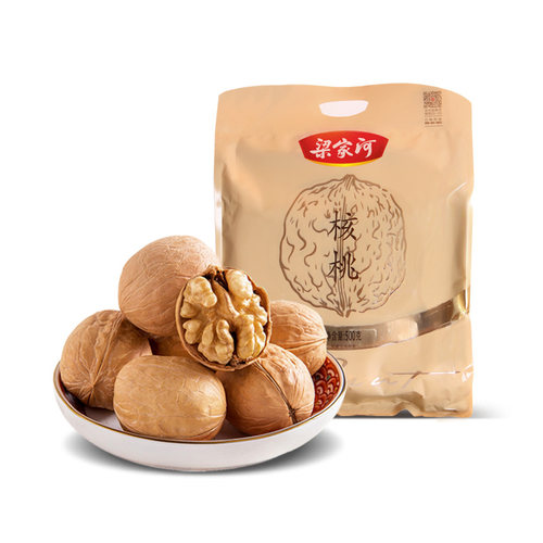 梁家河 核桃薄皮肉多精品  陕北核桃原味坚果仁 薄如纸皮核桃500g - 图2