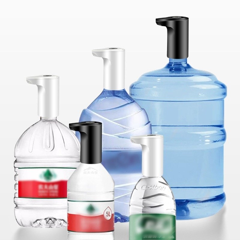 子路桶装水电动抽水器桶装水电动抽水器小平头全黑爆款 - 图1