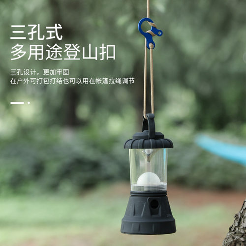 定制logo3孔式多用途快速结绳扣打结工具EDC工具登山扣挂扣 - 图1