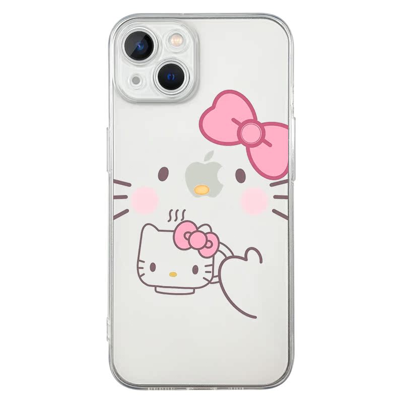 hellokitty手机壳苹果12promax适用8PiPhoneSE韩风透明壳可爱猫咪 - 图3