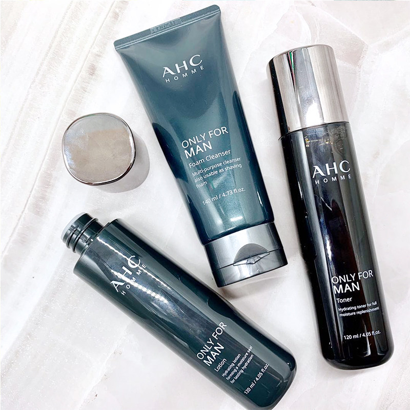 韩国正品AHC男士水乳三件套护肤品套盒套装控油补水保湿深层清洁,淘宝优惠券,粉丝福利购,淘宝优惠卷