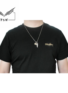 ForeskyWing925银太角链男双坠