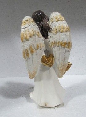 外贸跨境圣诞节树脂天使摆件手捧鸽子搭配马槽组合工艺礼品
