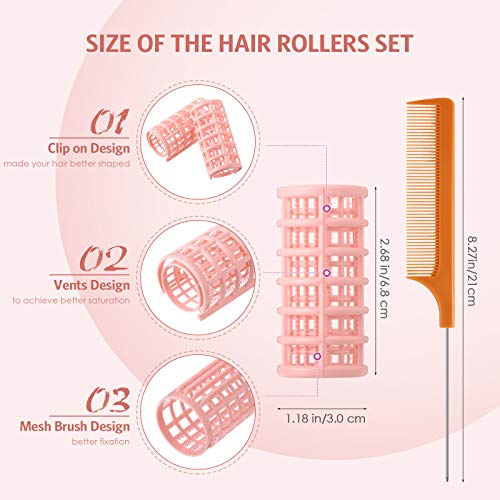 16 Pieces Hair Roller Curlers  1.18 Inch/ 3.0 cm Plastic Hai