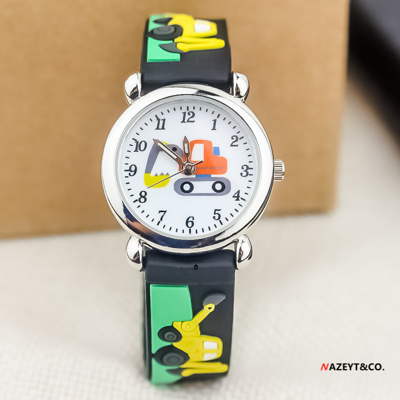 新款韩版儿童挖掘机卡通手表小男孩防水潮流腕表幼儿园女童电子表,淘宝优惠券,粉丝福利购,淘宝优惠卷