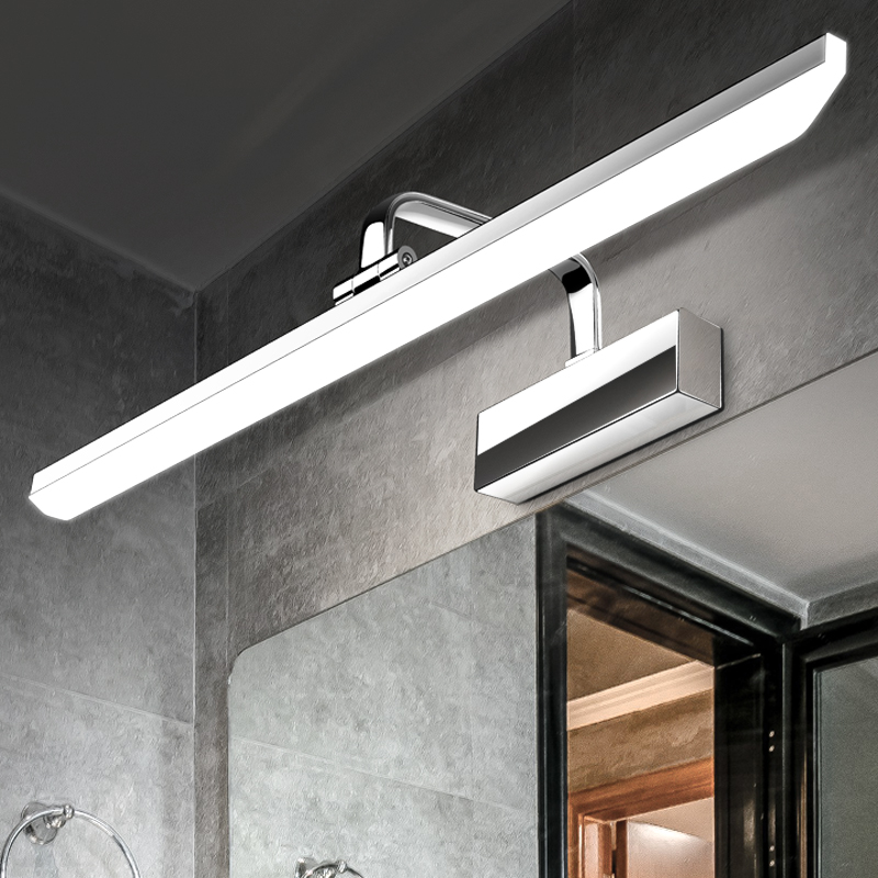LED镜前灯现代简约卫生间北欧镜灯防水雾洗手间浴室镜柜灯免打孔 - 图2