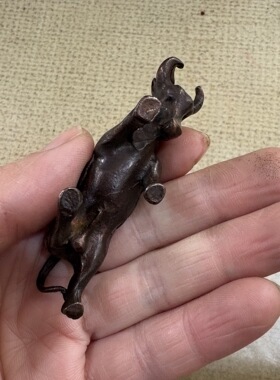 古玩收藏纯铜鎏金牛摆件家居装饰品办公室店铺开业送礼