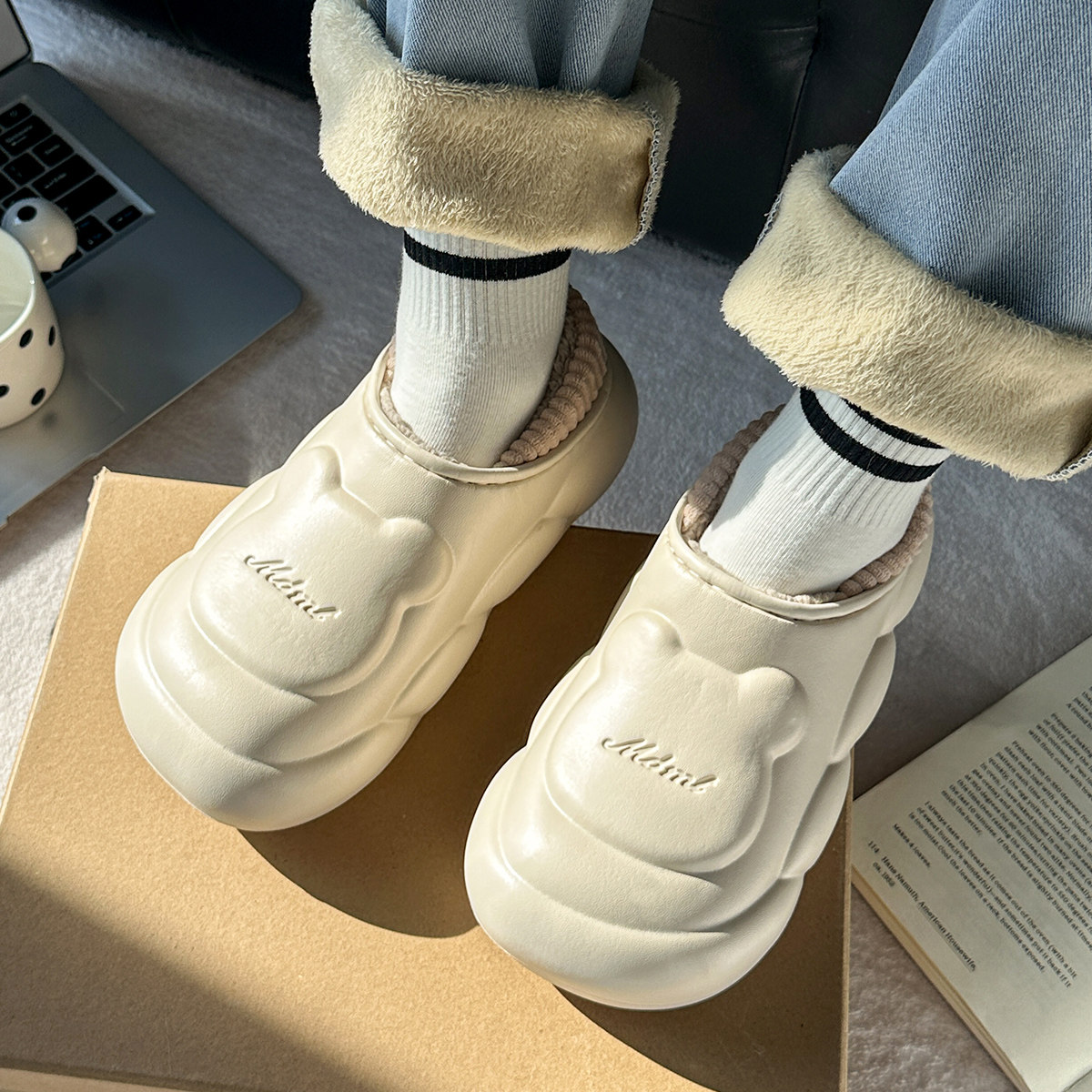 棉拖鞋女士秋冬季2024新款居家室内保暖包跟防水防滑加绒月子鞋女,淘宝优惠券,粉丝福利购,淘宝优惠卷