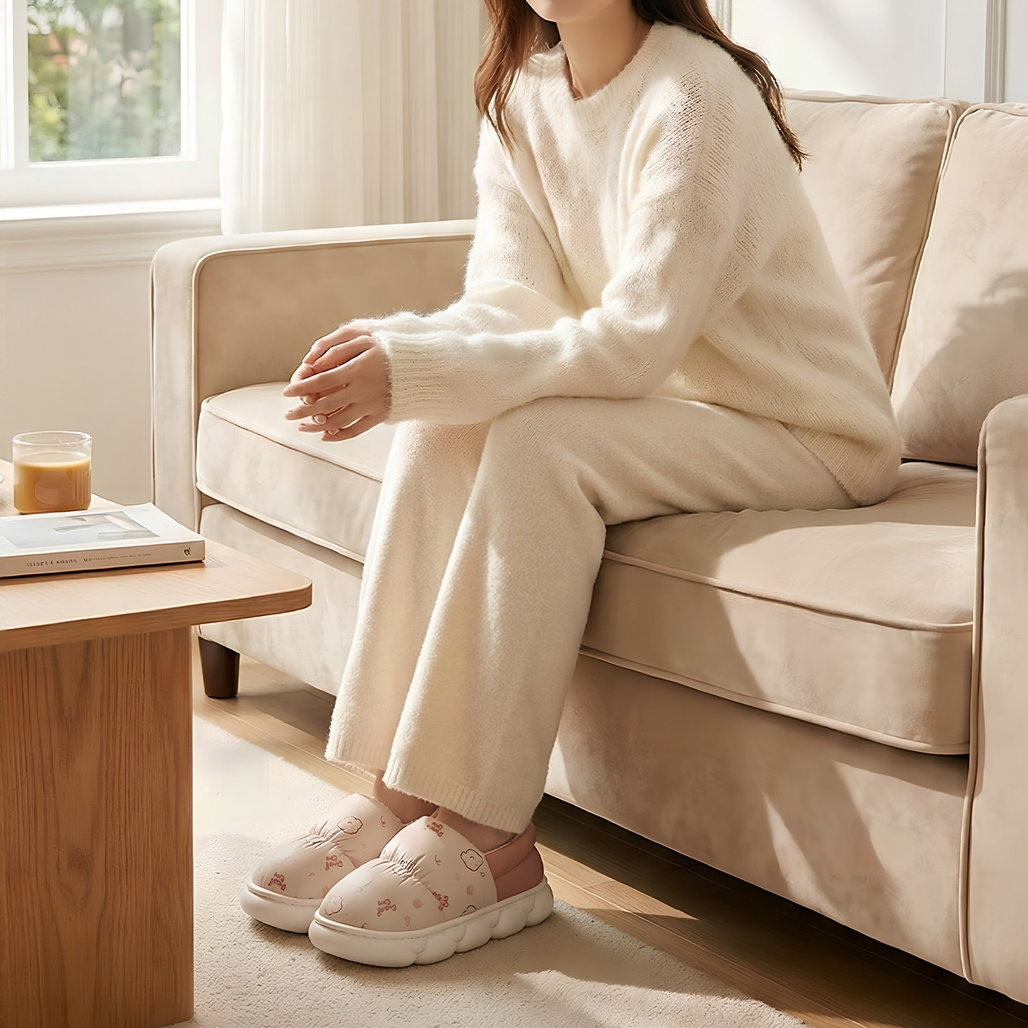 棉拖鞋冬季包跟12月份产妇软底孕妇防滑包跟棉鞋月子棉鞋女中大童,淘宝优惠券,粉丝福利购,淘宝优惠卷